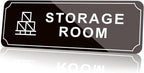 Storage Room Door Sign for Business, Self-Adhesive Durable Modern Storage Room Sticker, UV and Weather Resistant Authorized Personnel Only Signs for Home, Business, Restaurants, Private Area