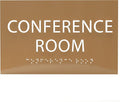 ADA CENTRAL SIGNS - 6" X4" Conference Room Sign - ADA Compliant Tactile Graphics Grade 2 Braille Text Privacy Sign | Wall Mount Plastic Meeting Signs For Schools, Hospitals, Offices, and Apartments