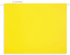 Blue Summit Supplies Hanging File Folders, 25 Reinforced Hang Folders, Designed for Home and Office Color Coded File Organization, Letter Size, Yellow, 25 Pack
