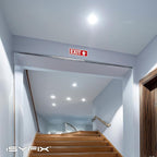 iSYFIX Exit Signs - 12 Pack 12x4 Inch Directional Up Arrow Signs, 40 mil Polystyrene Plastic, UV Laminated, Scratch & Fade Resistant, Waterproof - Ideal for Office, Theater, School, Business