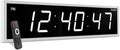 Ivation Huge Oversized 72" Large Digital LED Clock | Big Digital Clock w/Multi-Function Display – Stopwatch, Timer, Alarms, Temp & Date | 6 Brightness Levels, Time Memory & Remote (White)