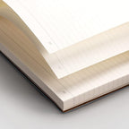 EMSHOI College Ruled Composition Notebook - Large B5 Notebook Lined Journal Leather with Free Sticky Notes, 204 Numbered Pages,100gsm Thick Lined Paper, Softcover, 7.5"x10"-Khaki