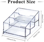 Clear Acrylic Business Card Holder,3 Tier Premium Acrylic Clear Business Card Holder Stand for Desk Fits 150 Business Cards