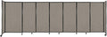 Versare Straightwall Sliding Portable Wall Partition | Freestanding Office Dividers | Locking Wheels | Temporary Room Separator | 15'6" Wide x 5' Tall Warm Pebble Fabric Panels
