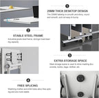 Conference Table,Folding Office Conference Room Tables On Wheels,Flip Top Mobile Folding Conference Table with White Tabletop Conference (2Pack160*60 * 75cm)
