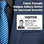 Threshold 3.25 Inch Tab Expiring Visitor Badges on a Roll | 4 Rolls (1,000 Badges) Compatible with Brother Direct Thermal Printers | Name Tag Stickers | Hospital, Office & Secretary Supplies