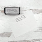 Self Inking Modern Address Stamps | Custom Return Address Stamper (Minimalist Left, Xtra Large)
