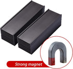 Eeoyu Magnetic Label Holders with Magnets Magnetic Data Card Holders with Clear Plastic Protectors for Metal Shelf, Whiteboard, Set of 30 (2 x 5.5 Inch)