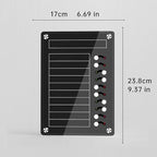 NiHome Black Acrylic Magnetic to Do List Planning Board with Sliders & Desktop Stand,Chore Chart for Kids & Adults,Checklist Routine Chart Task Board for Fridge & Desk,For Magnetic Metal Surfaces Only