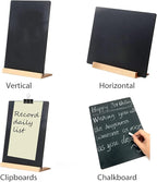 NEWNEWSHOW 2 Pack 8.7x12 Inch Tabletop Chalkboard with Wood Holder