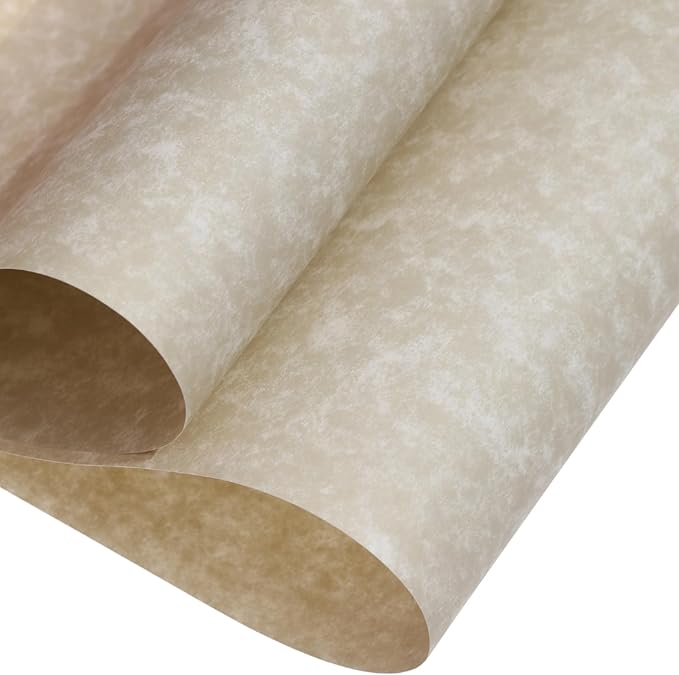 Parchment Paper for Certificates, Resumes, Diplomas, 100 GSM Textured Stationary, Printer-Friendly (Ivory, 8.5 x 11 in) (Ivory, Letter Size - 500 Count)