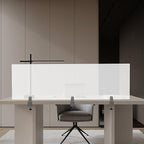 Desk Divider for Students and Desk Privacy Panel, Frosted Acrylic Plexiglass Shield with Clamps for Offices Schools Call Centers, Ideal Cubicle Light Shield - 60”L X18”W
