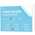 CALPALMY (2-Pack) 24x36 Inch Clear Acrylic Sheet - 1/4 Inch Thick Acrylic Plexiglass Panel for Laser Cutting, DIY Crafts, Signage, and Engraving Projects