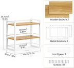 ART-GIFTREE Office Desk Shelf Organizer, Wood Desktop Bookshelf Supplies Storage Rack, Shelf for Top of Desk and Dresser (White-2 Tier)