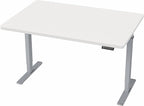 VIVO Electric 48 x 30 in Standing Desk, Memory Height Adjustment, 1B Series, Holds 220 lbs, One-Piece White Top, Gray Frame, DESK-KIT-1G5W