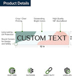 Custom Sign, Christmas Gift Custom Street Sign, 11 Font Colors, 13 Font Styles, 4 Hole Options, 22 Sizes, 3x12 Inches, Rust Free DiBound, Fade Resistant, Made in USA by My Sign Center (Minimalist)