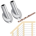 [Patent Design] CKE 20 Pack 45 Degree Angle Beveled Protector Sleeves, Wood Post Protector for 1/8" Cable Railing, T316 Marine Grade Stainless Steel Cable Railing Hardware with a Free Drill Bit