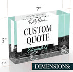 Custom Acrylic Sign Personalized, Custom Desk Name Plate, 18 Styles, (5"x7"), With Gift Box, USA Made by Acryluxe. (Holman)