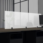 Desk Divider for Students and Desk Privacy Panel, Frosted Acrylic Plexiglass Shield with Clamps for Offices Schools Call Centers, Ideal Cubicle Light Shield - 60”L X22”W