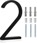 5" Floating Stainless Steel Address House Number, Modern Metal Anti-Rust House Numbers with Nail Kits for Door Garden Mailbox Decor Visibility Signage (2)