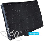 BroilPro Accessories Outdoor 75" -78" TV Set Cover,Scratch Resistant Liner Protect LED Screen Best-Compatible with Standard Mounts and Stands (Black)