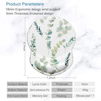 ITNRSIIET Ergonomic Mouse Pad with Gel Wrist Support Small Wrist Rest Smooth Surface Non-Slip PU Base Comfortable Office Supplies Pain Relief, 8.7 x 7.2 inches, Eucalyptus Branches