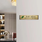 SINKAA Personalized Name Plate for Door or Wall, 2 * 10 inch Custom Office Aluminum Door or Wall Name Plates with Logo Image or Texts, Office Appreciation Gifts for Coworkers Boss Teacher, Employee