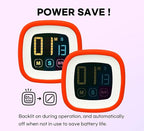 CREAVIVA Digital Kitchen Timer, Countdown, Countup, Protective Rubber case, Large Display with Color Bold Digits, Touch Control, Backlit, Magnetic Kickstand, Loud Alarm, Auto Memory (Hot Rose)
