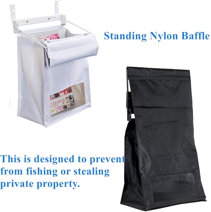 Indoor Wall Mount Mail Catcher Bag Door Slot Post Box Basket Mail Boxes Organizer Security White