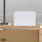 4PCS Desk Dividers Office Partitions, Privacy Desk Panel Protective, Acrylic Plexiglass Shield with Clamps for Offices Schools Call Centers - 23.6”L X15.8”W