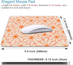 IMAYONDIA Cute Pink Mouse Pad, Daisy Flowers Mouse Pad, Aesthetic Modern Art Mousepad, Abstract Desk Decor, Anti Slip Rubber Base Orange Floral Mice pad for Computer Office Girl, 9.5 x 7.9 Inch