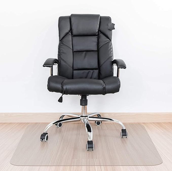 Kuyal Clear Chair Mat, Hard Floor Use, 48" X 59" Transparent Office Home Floor Protector mat Chairmats (48" X 59" Rectangle)
