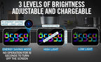 Kitchen Digital RGB Timer, Count Down Up, Rechargeable, Vibration Mode Adjustable Volume and Brightness LED Display, Time Management Cook, Desk, Kids Adults Study Teaching, Kitchen Gadgets