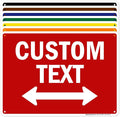 Custom Arrow,Custom Directional Sign, Two way Arrow,10x14 Inches, Rust Free .040 Aluminum, Fade Resistant, Made in USA by My Sign Center