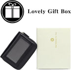 GOIACII Small Genuine Leather Wallet for Women, RFID Blocking Credit Card Holder Wallet
