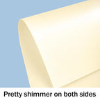 Cream Shimmer Cardstock Legal Paper 8.5x14, Goefun Light Gold Pearlescent Thick Cardstock 100 Pack, Heavy Weight Paper 65lb for Crafts, Drawing, Posters, Menus, Covers, Long Forms