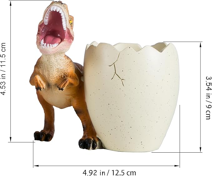 Banllis Dinosaur Pen Holder & Pencil Holder for Desk, Trex Desk Accessories Jurassic Park Office School Supplies, Dino Toothbrush Holder, Idea Gifts for Adults Kids Women Men
