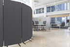 Stand Up Desk Store ReFocus Freestanding Noise Reducing Acoustic Room Wall Divider Office Partition (Ash Grey, 23.6" x 66", Zippered Extension Panel)