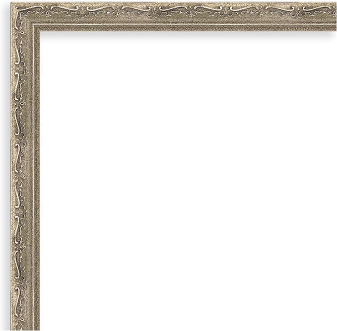 Amanti Art Silver Framed Magnetic Board 22x26 Medium Vision Board for use with Magnets, 100% Metal Sheet to Display Items as Office Decor or for Home Organization in mudroom, Kitchen or Kids Room