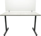 OBEX Frosted Acrylic Desk Mounted Privacy Panel, 12" x 24", Frosted
