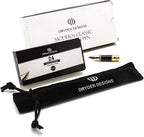 Dryden Designs Fountain Pen - Medium and Fine Nibs | Includes 24 Ink Cartridges and Ink Refill Converter | Consistent Writing, Smooth Look, Left and Right Handed - Decadent Purple.