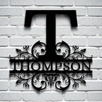 Custom Metal Signs | Personalized Monogram Name Sign | Outdoor Wall Art for Family Name | Custom Name Metal Sign, Last Name, Anniversary, Wedding Gifts for Women, Wife, Parents, couple (Design 9)