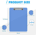 Clipboards, HERKKA 25 Pack Plastic Clipboards Low Profile Clip Standard A4 Letter Size, Assorted Transparent Color, for Classroom and Office Use