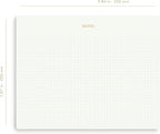 Pinesman - Mouse Pad Notepad for Professionals, 3 Pack, 9.8" x 7.9", 150 Sheets (50 Each), Minimalist, Gold Foiled, Dotted Layout, Executive's Desk Note Pad, To Do List Notepad, Eco-friendly, FSC™ Certified Planner Pad