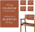 ChissNook Reserved Seating Chair Signs, This Row Is Reserved Pew Cloths Seating Placeholder for Church Pews, Fall Terracotta Wedding Decorations for Reception Parties Event (Burnt Orange, 4 PCS)
