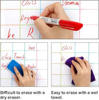 Shuttle Art Wet Erase Markers, 15 Pack Red 1mm Fine Tip Smudge-Free Markers, Use on Laminated Calendars, Overhead Projectors, Schedules, Whiteboards, Transparencies, Glass, Wipe with Water