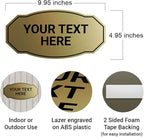 Custom Victorian Wall or Door Sign – Personalized Plastic Sign with Your Text – Easy to Install with Strong Double-Sided Tape – Indoor/Outdoor Use – Made in the USA