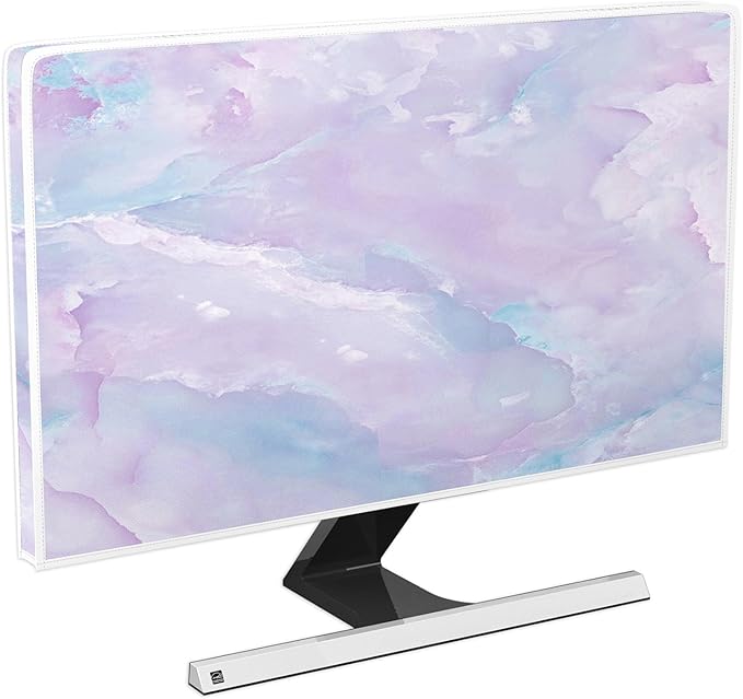 Baocicco Violet Marble Waterproof 26, 27, 28 Inch Anti-Static Dustproof LCD/LED/HD Abstract Creative Desige Monitor Accessories Laptop TV LCD Screen Texture Monitor Decoration for Tablet