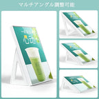ECKEK ABS Plastic Sign Holder，Menu Displays L Shape Sign Stand Vertical/Horizontal Use (White A4 210×297mm/8.27×11.69inches)