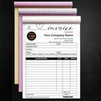 Personalized Invoice Book Custom 2 Part/3 Part Receipt Book Quote Estimate Order Forms Carbonless Form with Your Company Name Logo Address,2-10 Books (Style 19)